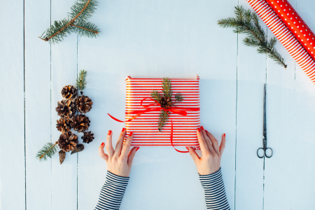 Emballage de cadeau de Noël