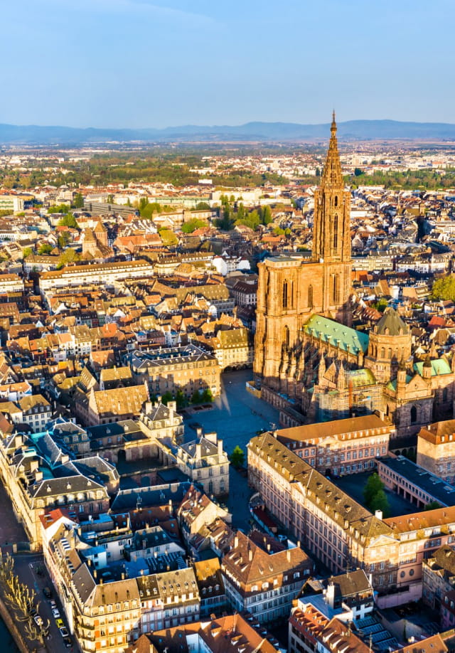 Vue aérienne de Strasbourg