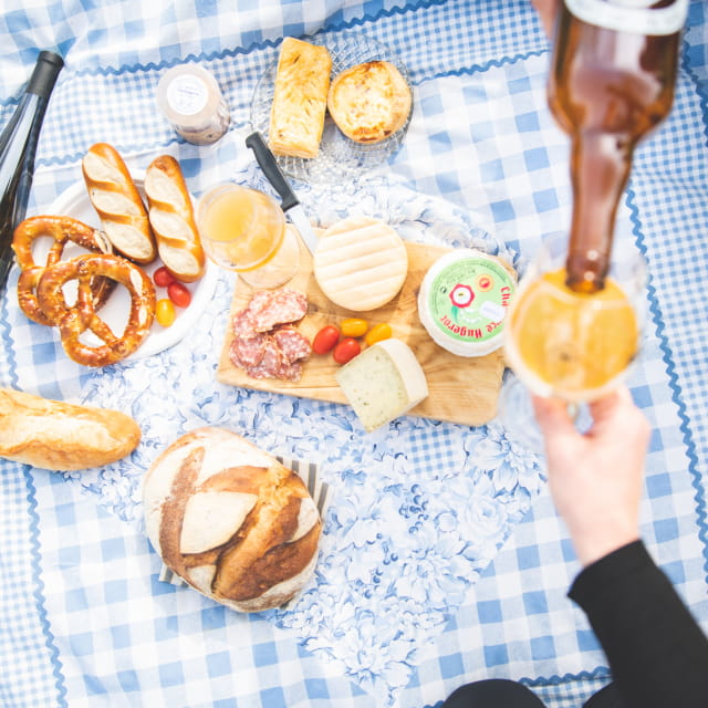 Pic-nic, bière, pain, charcuterie