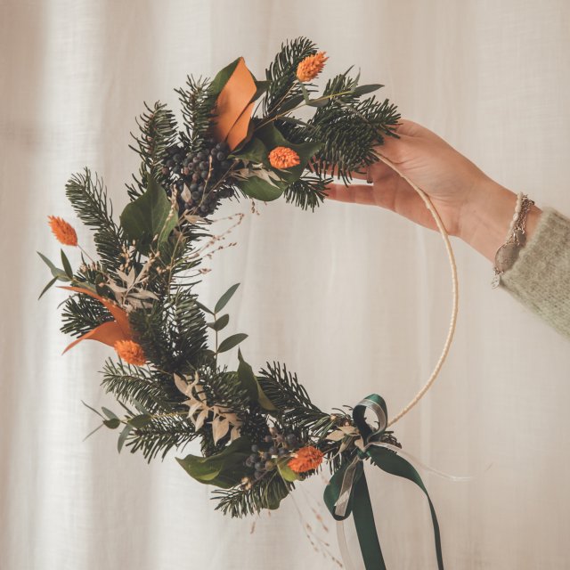 Atelier couronne de noël
