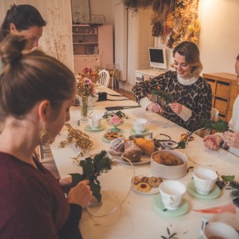 Atelier couronne de Noël