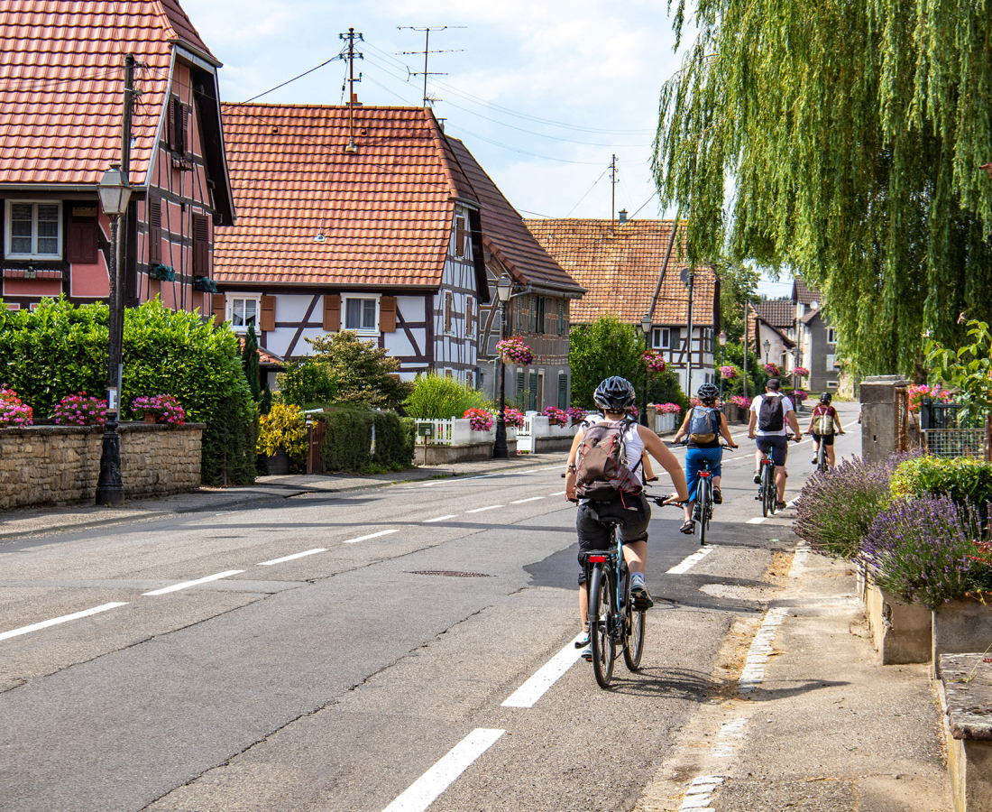 Oberdorf à vélo dans le Sundgau