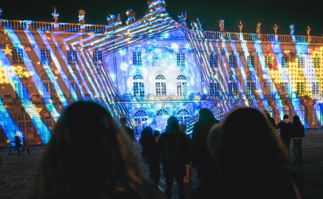 Mapping de Saint-Nicolas sur l'hôtel de ville de Nancy