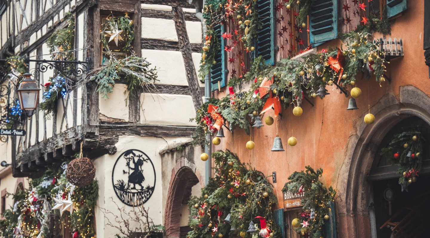 Décorations de Noël à Riquewihr