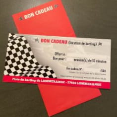 karting rental session gift voucher to offer