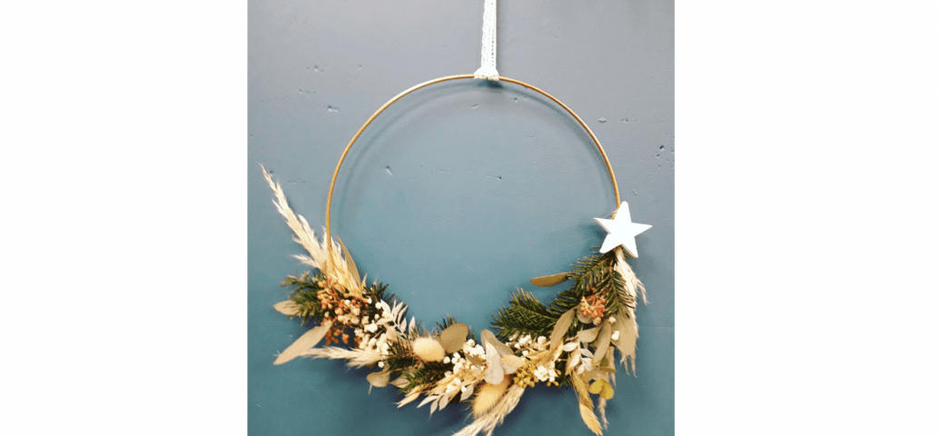 Create your own bohemian welcome wreath with Élise