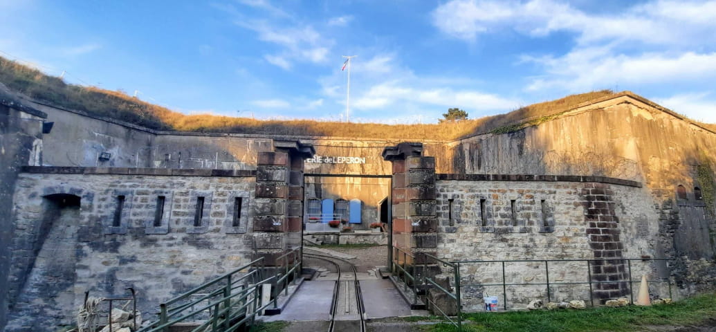 Visite de la Batterie de l'Eperon, fort de la première guerre mondiale