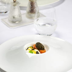 René Lalique menu for two at 2-star restaurant Villa René Lalique