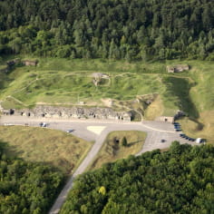 Aerial view of the fort of Vaux
