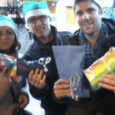 Kerstmarkt schattenjacht in Colmar