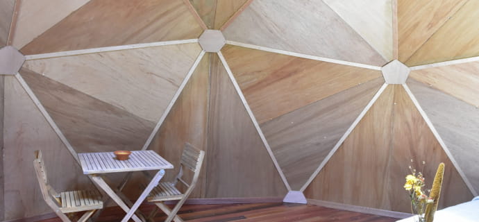Interior of the Geodesic Dome of the Domaine d'Haulmé
