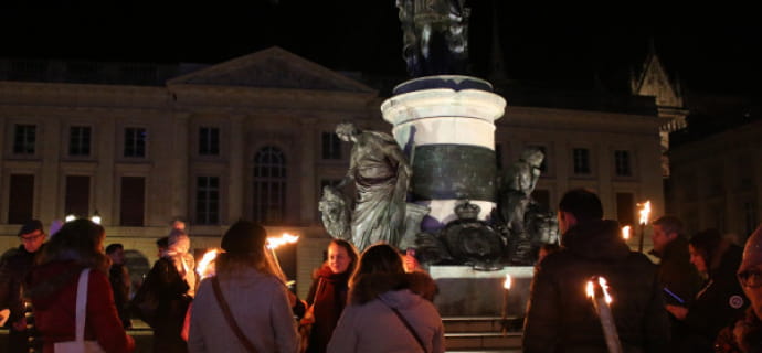 Reims : Balade nocturne aux flambeaux