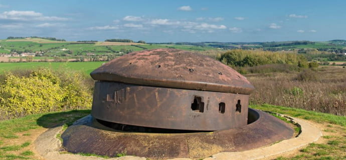 Turret for two mixed weapons - block n°2 of the La Ferté ouvrage