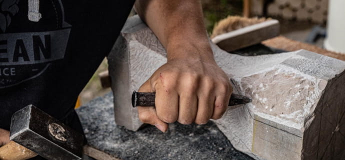 2-hour stone carving workshop with Hubert Gardère