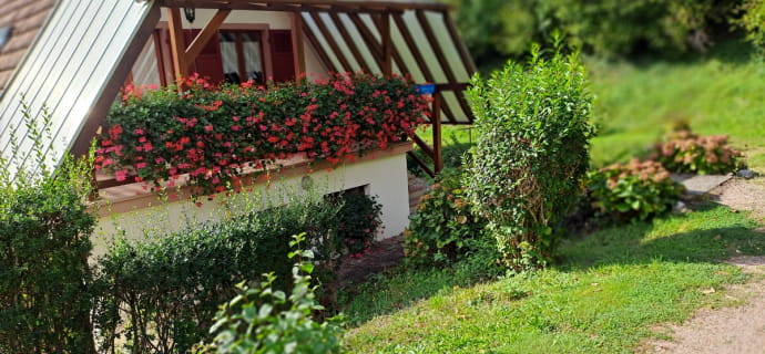 Gîte Biehler, avec belle terrasse près des Vosges entre Strasbourg et Colmar