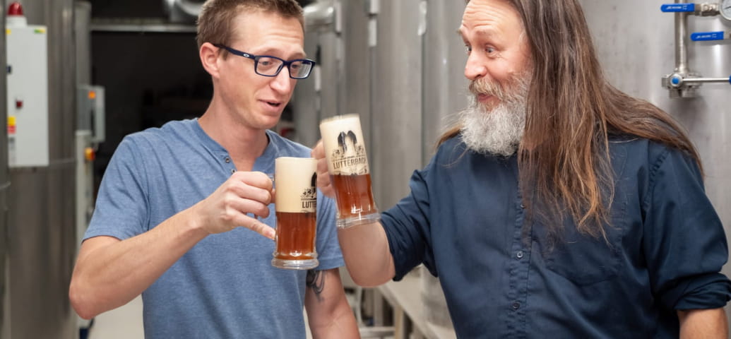 Julien Walter and the master brewer