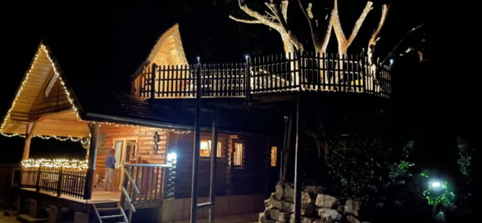 The chalet by night
