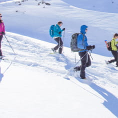 Snowshoe outing and lunch at the Lac Blanc inn during the day or at sunset 