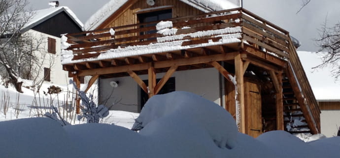 chalet sous la neige à Gérardmer Hautes Vosges