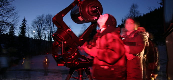 Observation du ciel au télescope de Schmidt