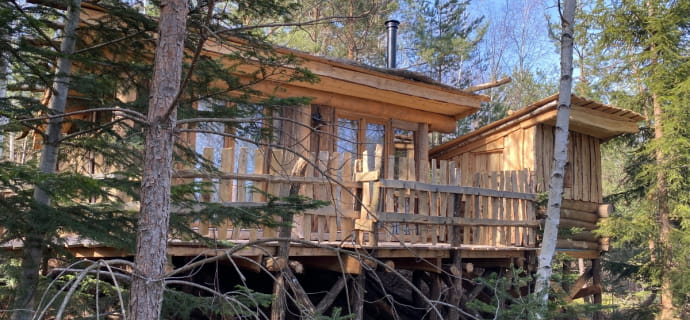 La Bergerie du lac e la sua sauna - Les Cabanes du Lac de Pierre Percée