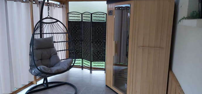 Private Sauna in der Veranda - Wellnessbereich