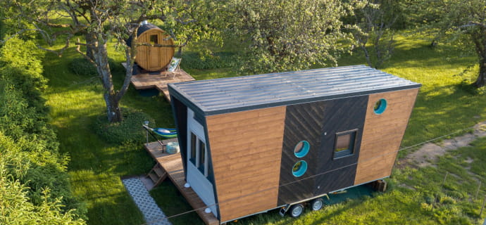 Ô p'tit nid Milie - Schönes, komfortables Tiny House mit Fass-Sauna und xxl-Terrasse - Vogesen (Gérardmer, La Bresse, Ventron, le Val d'Ajol, Remiremont)