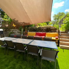 Terrace with summer kitchen, plancha, garden furniture - Gîte Escapade Vosgienne Celles-sur-Plaine, Vosges