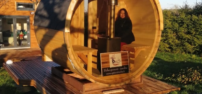 Ô p'tit nid Milie - Belle Tiny House grand confort avec sauna tonneau et terrasse xxl - Vosges (Gérardmer, La Bresse, Ventron, le Val d'Ajol, Remiremont)
