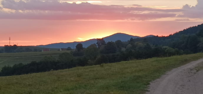 Sonnenuntergang im Villé-Tal, Blick von Fouchy aus