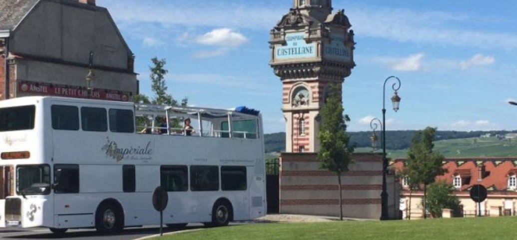 De Avenue de Champagne per dubbeldekkerbus: rondleiding door de wijngaard + proeverijen