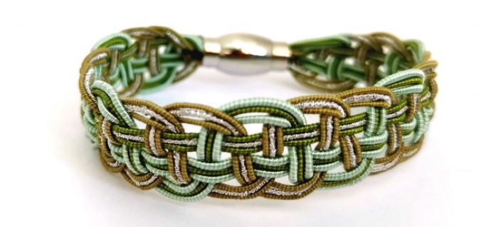 Bracelet Vert tressé